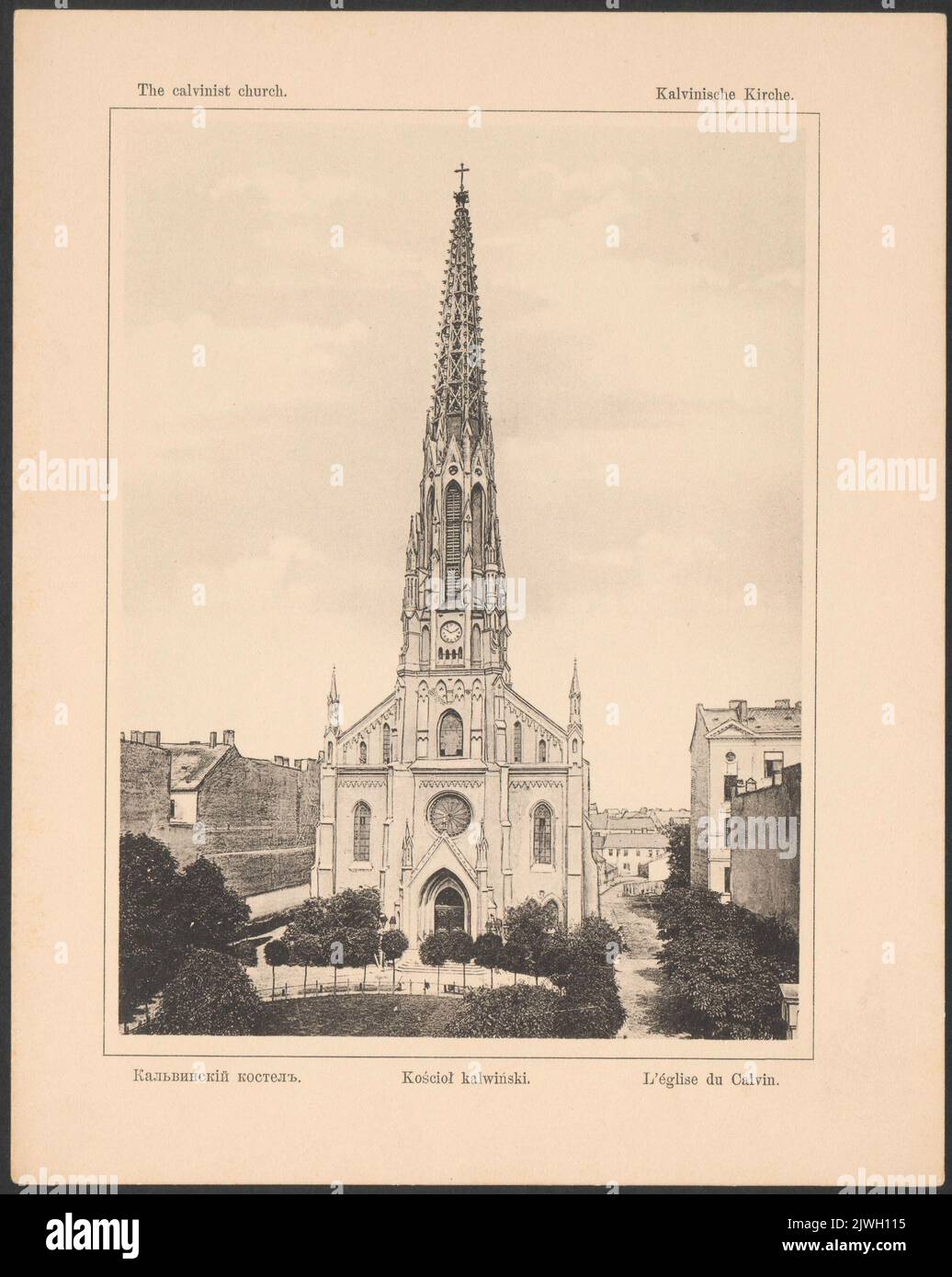 `Calvinist church`. Winiarski, Stanisław (Warszawa ; skład papieru ; fl. ca 1870-ca 1915), printing house, unknown, photographer Stock Photo